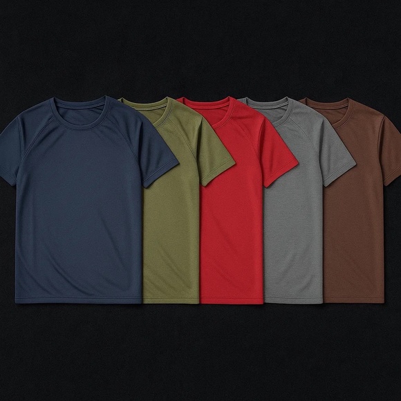 Men’s 5-Pack T-Shirts Assorted Colors Size Medium - Picture 1 of 1